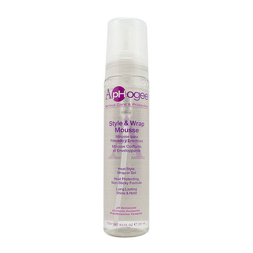 Aphogee Style And Wrap Mousse Heat Protection 8.5 Oz
